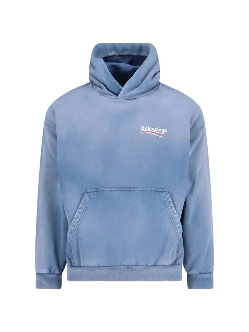 Political Campaign" Hoodie  Blue