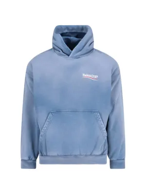 Political Campaign" Hoodie  Blue