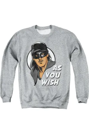 Princess Bride As You Wish Adult Crewneck Sweatshirt