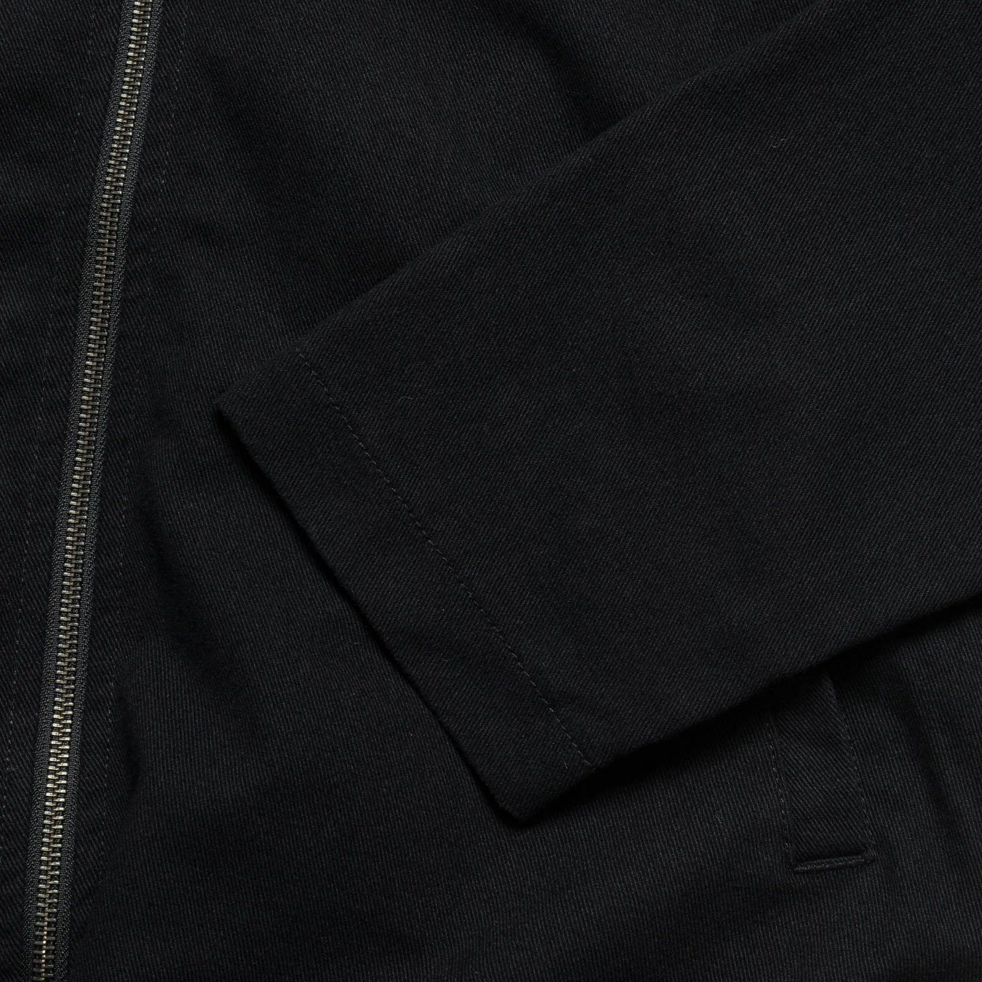Raglan Hooded Zip Jacket - Black