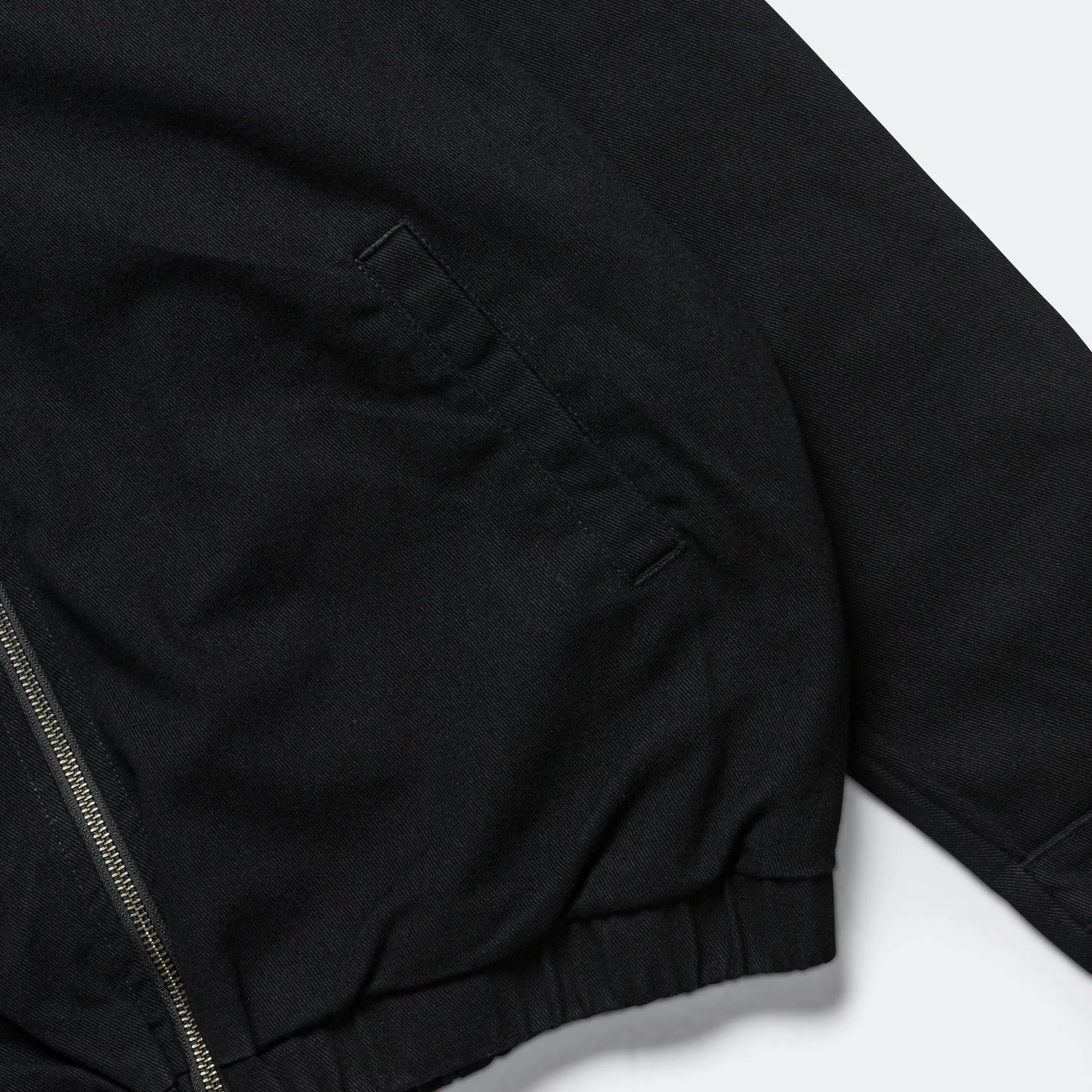 Raglan Hooded Zip Jacket - Black