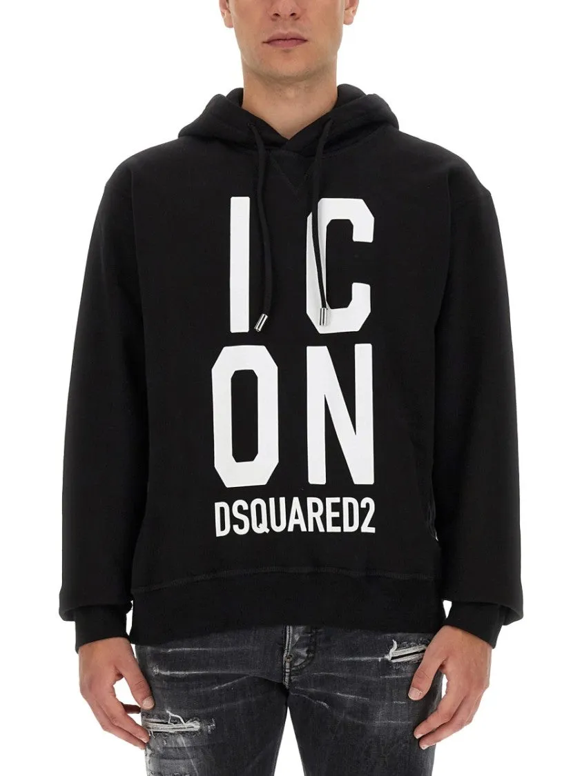 Relaxed-Fit Black Sweatshirt