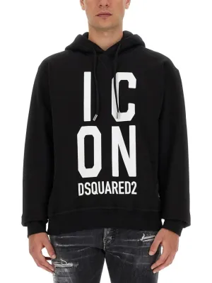 Relaxed-Fit Black Sweatshirt