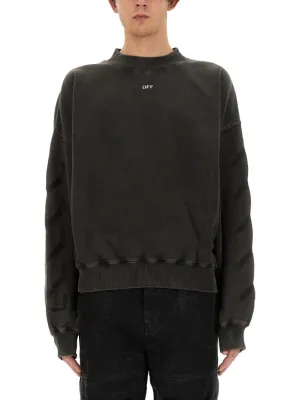 Relaxed Fit Sweatshirt With Subtle Logo And Graphic Print