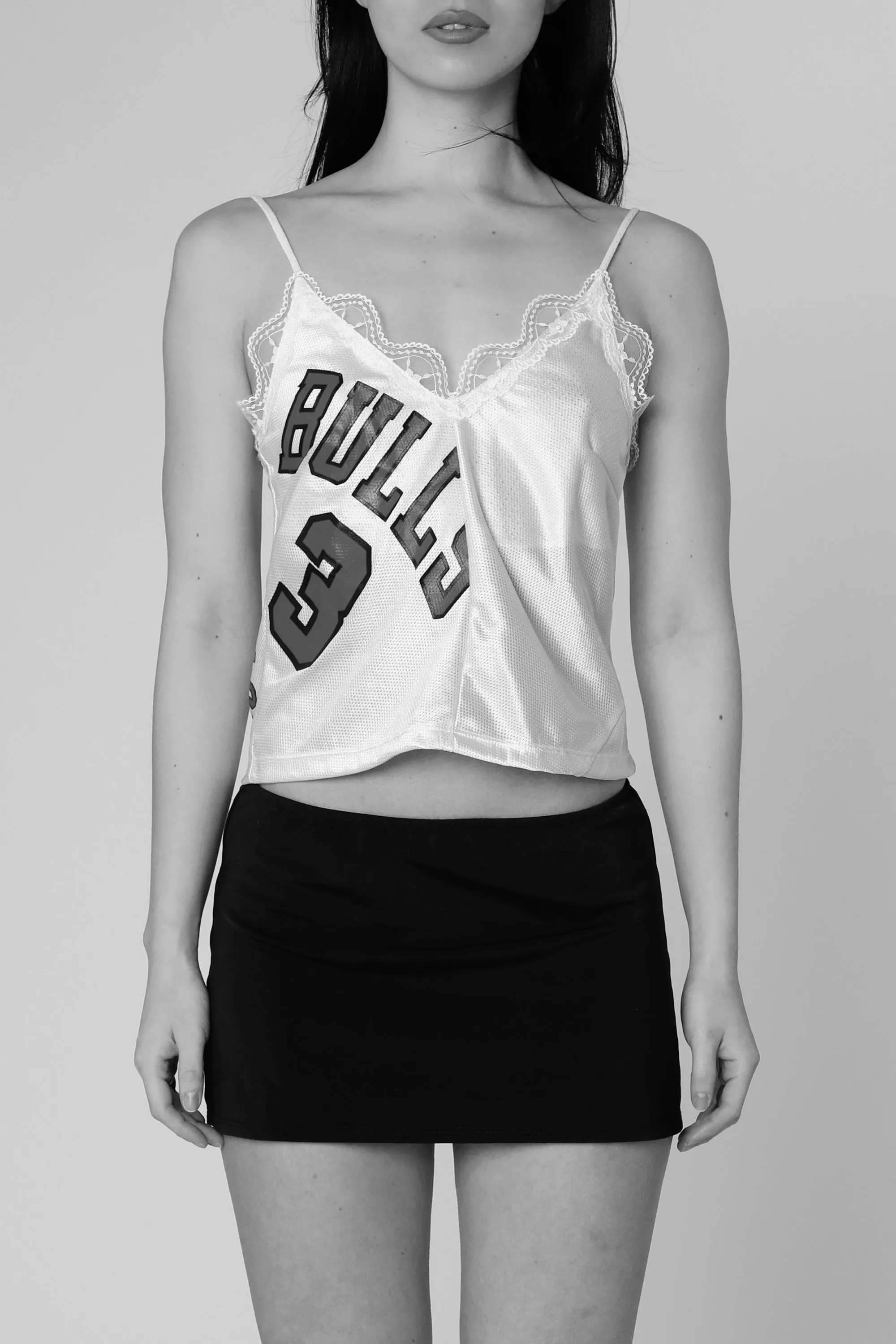 Rework Bengals Lace Tank - S