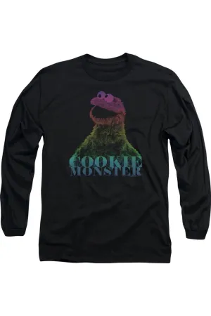 Sesame Street Cm Halftone Long Sleeve Adult Tee / T-Shirt