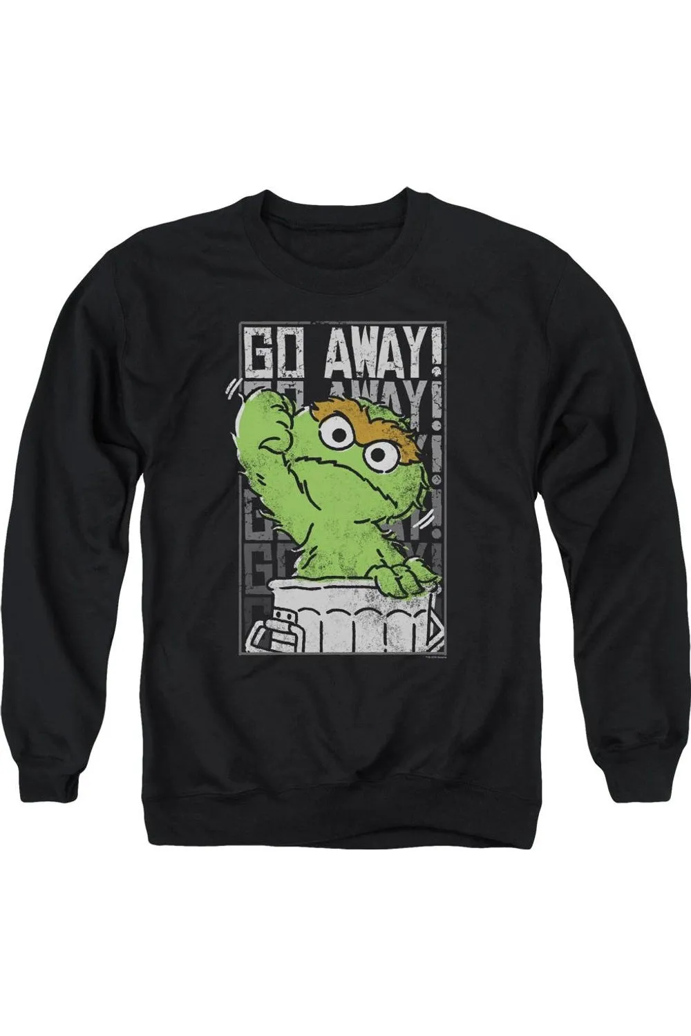Sesame Street Go Away Adult Crewneck Sweatshirt