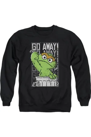 Sesame Street Go Away Adult Crewneck Sweatshirt
