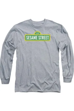 Sesame Street Logo Long Sleeve Adult Tee / T-Shirt
