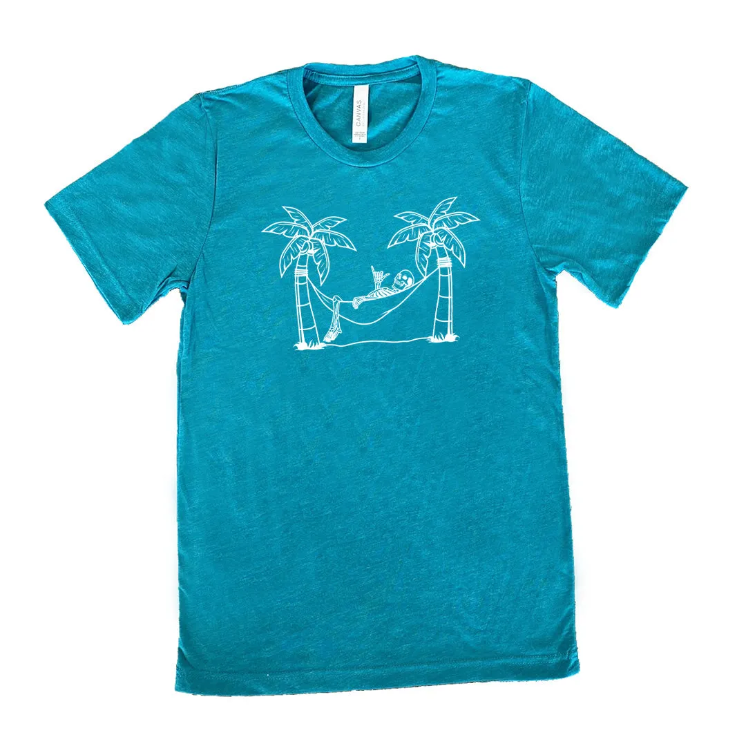 Skeleton Hammock Chilling Shirt Unisex
