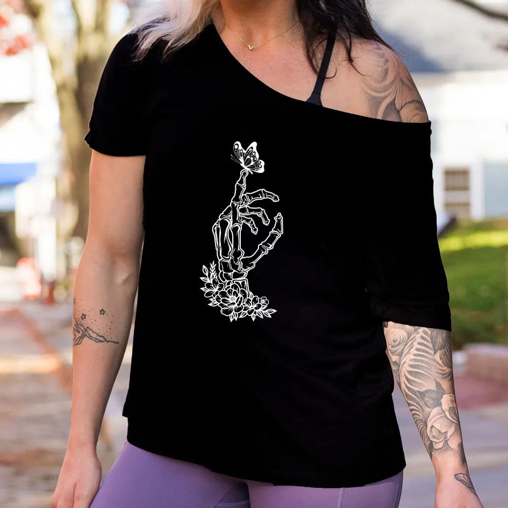 Skeleton Hand Butterfly | Slouchy Tee
