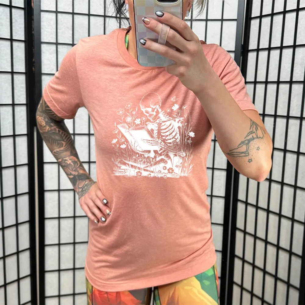 Skeleton Reading Shirt Unisex