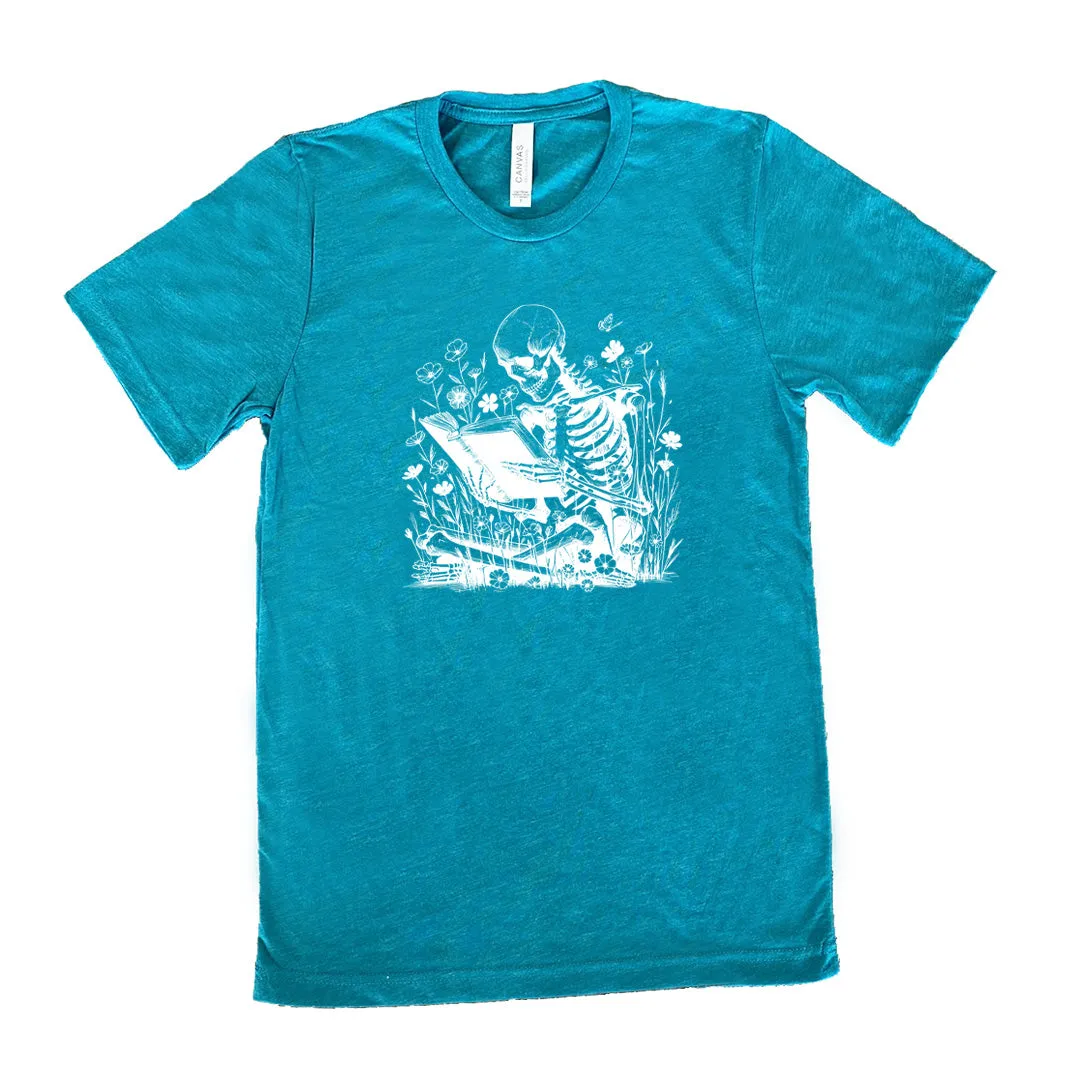 Skeleton Reading Shirt Unisex