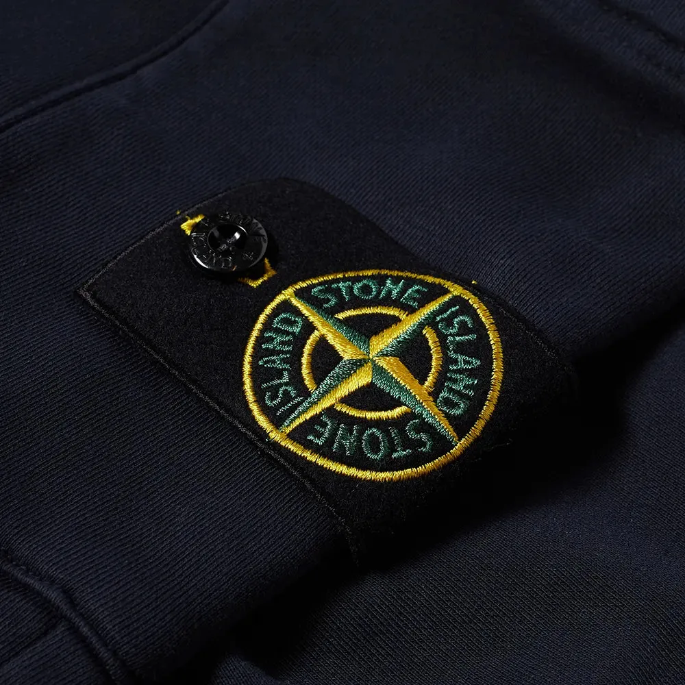 Stone Island Navy Brushed Cotton Cargo Sweatpants