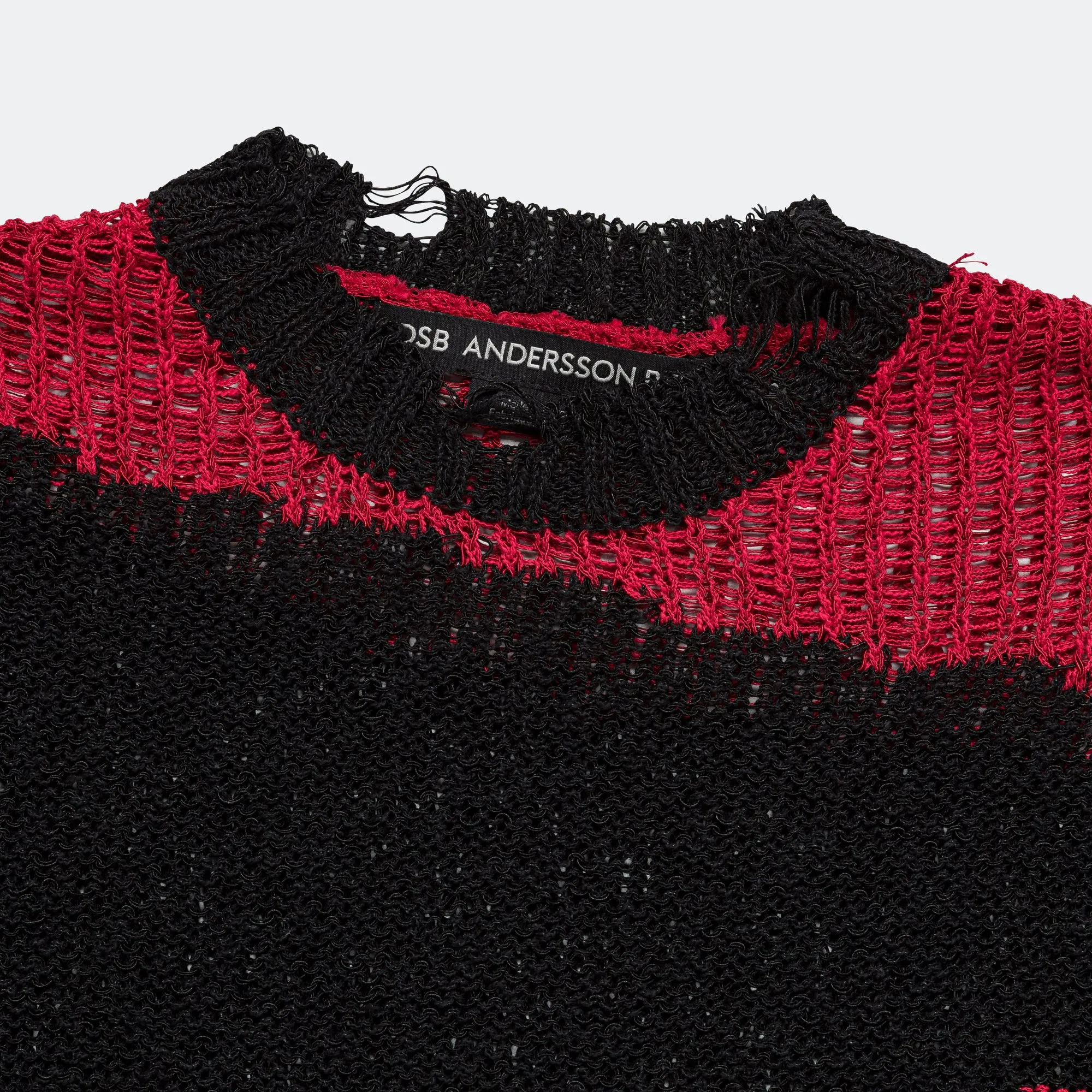 Stripe Crewneck Sweater - Black/Red