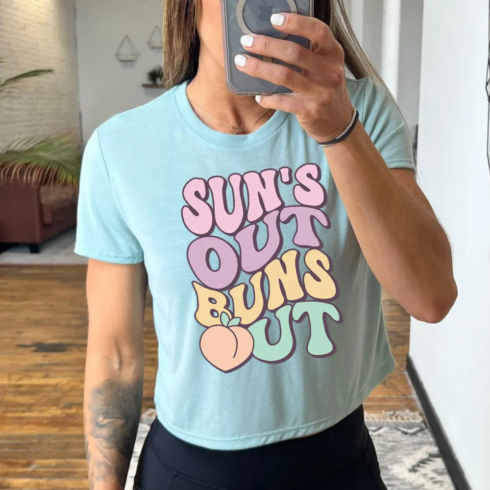 Suns Out Buns Out Cropped Tee