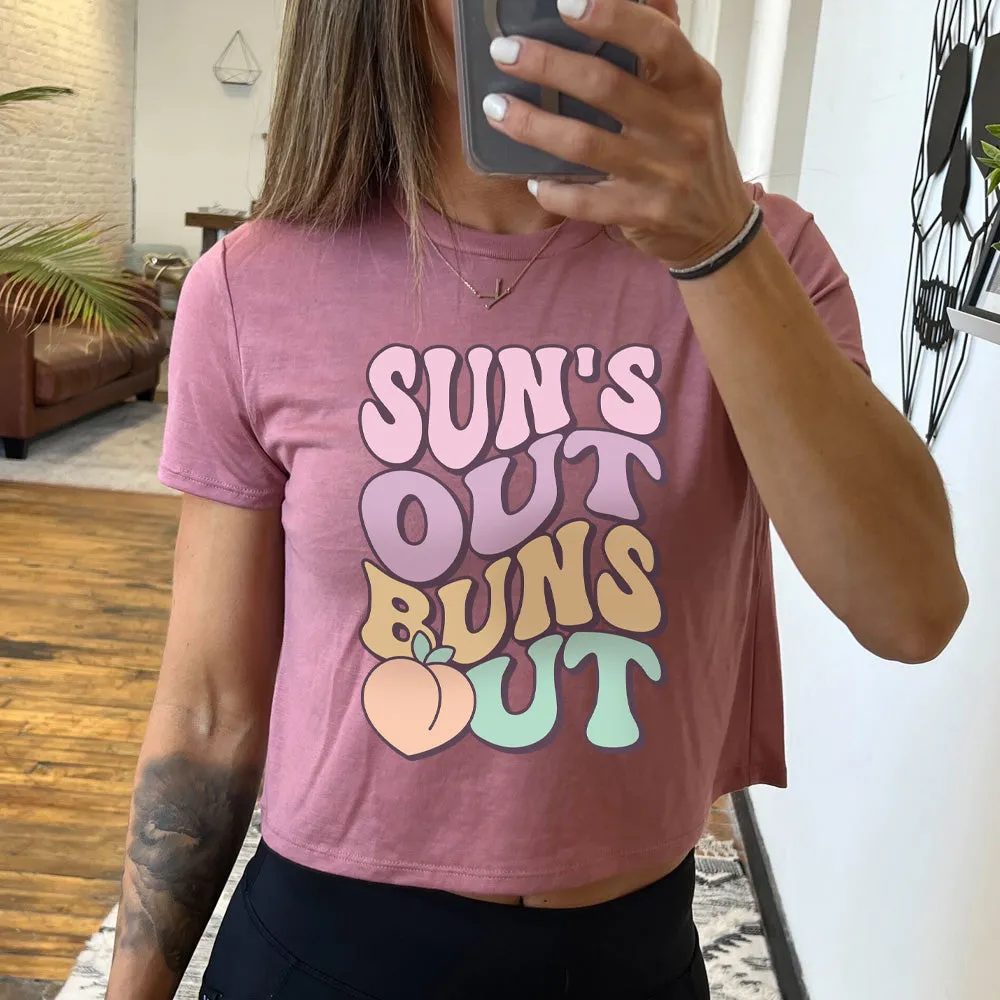 Suns Out Buns Out Cropped Tee