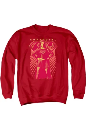 Supergirl Ready Set Adult Crewneck Sweatshirt