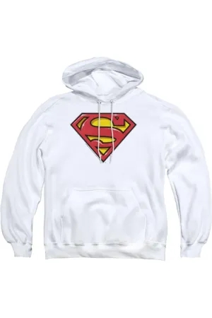 Superman Airbrush Shield Adult Pull Over Hoodie / Hooded Sweatshirt