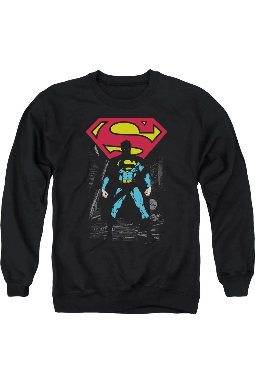 Superman Dark Alley Adult Crewneck Sweatshirt