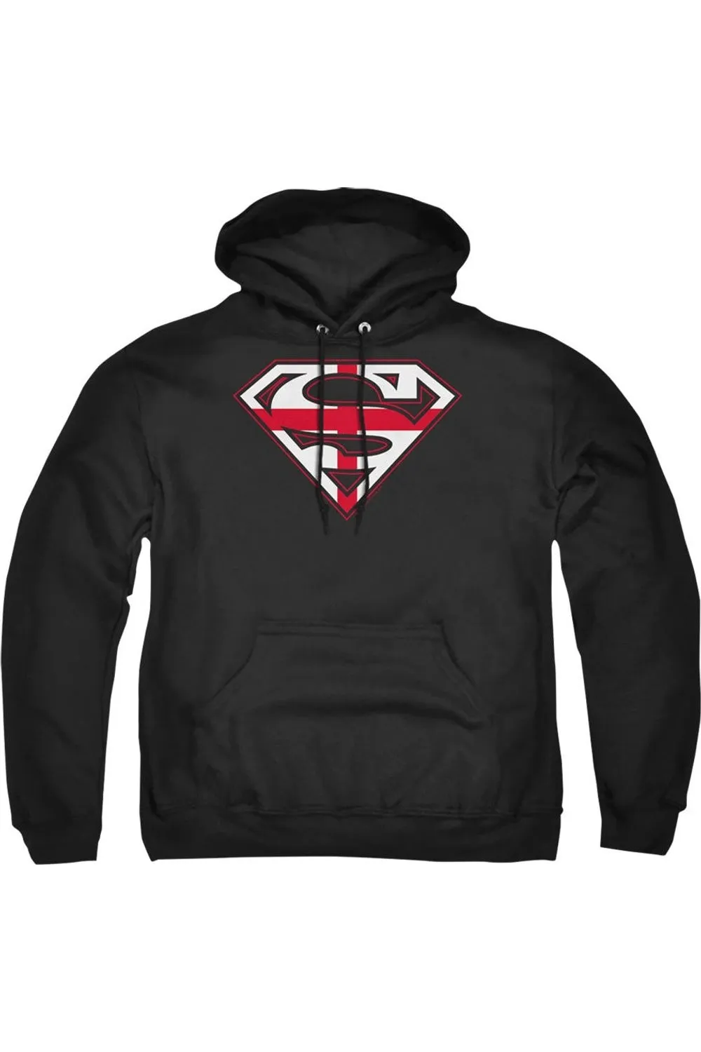 Superman English Shield Adult Pull Over Hoodie / Hooded Sweatshirt