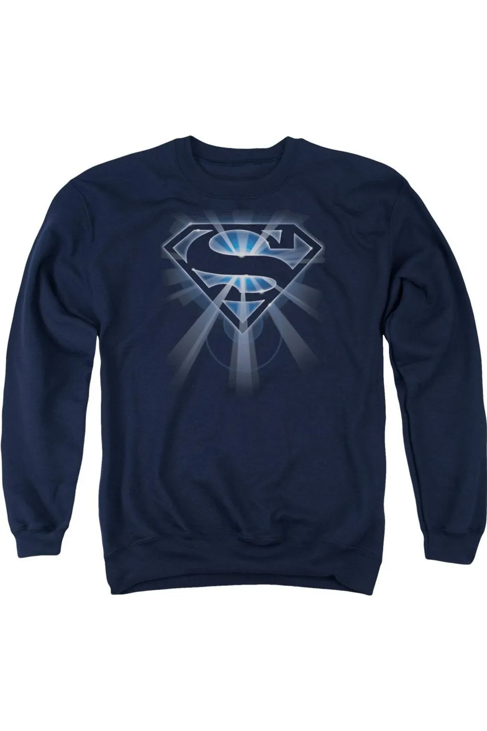 Superman Glowing Shield Adult Crewneck Sweatshirt