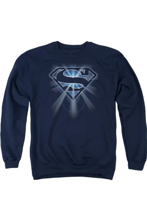 Superman Glowing Shield Adult Crewneck Sweatshirt