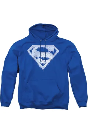 Superman Ice And Snow Shield Adult Pull Over Hoodie / Hooded Sweatshirt