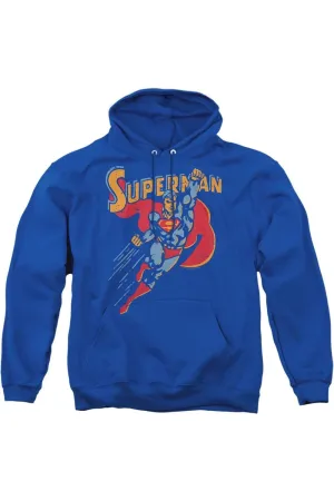 Superman Life Like Action Adult Pull Over Hoodie / Hooded Sweatshirt