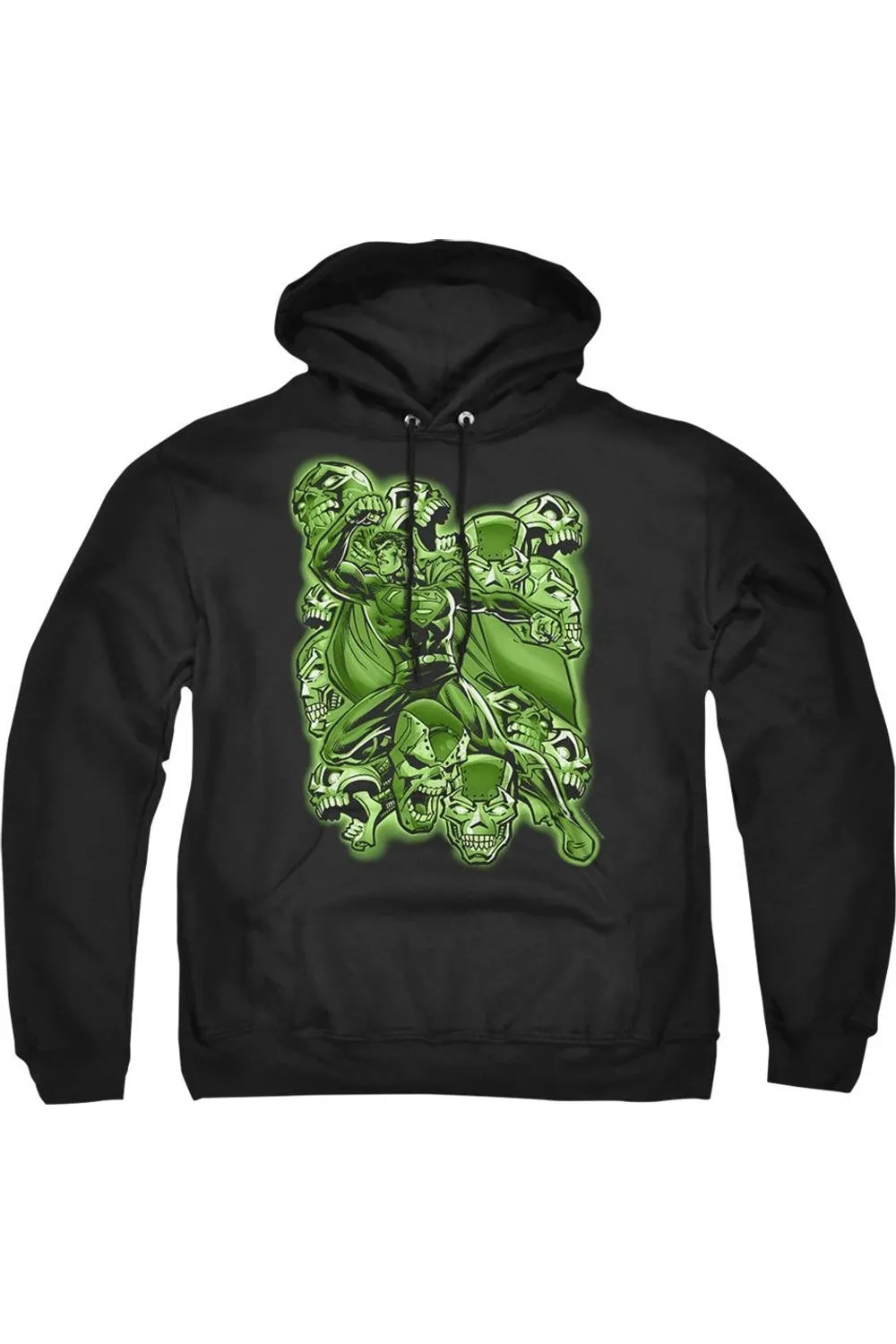Superman Metallo Mayhem Adult Pull Over Hoodie / Hooded Sweatshirt