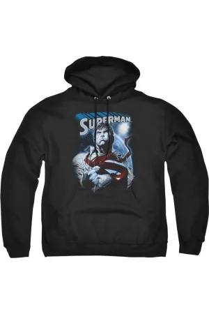 Superman Protect Earth Adult Pull Over Hoodie / Hooded Sweatshirt