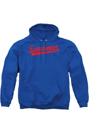Superman S Tail Adult Pull Over Hoodie / Hooded Sweatshirt
