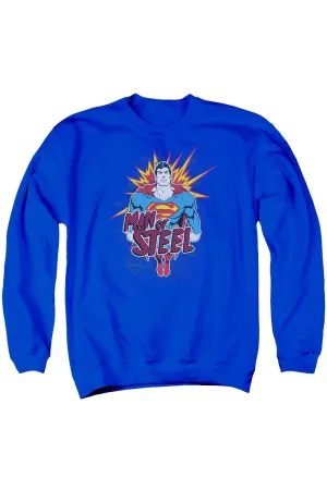 Superman Steel Pop Adult Crewneck Sweatshirt