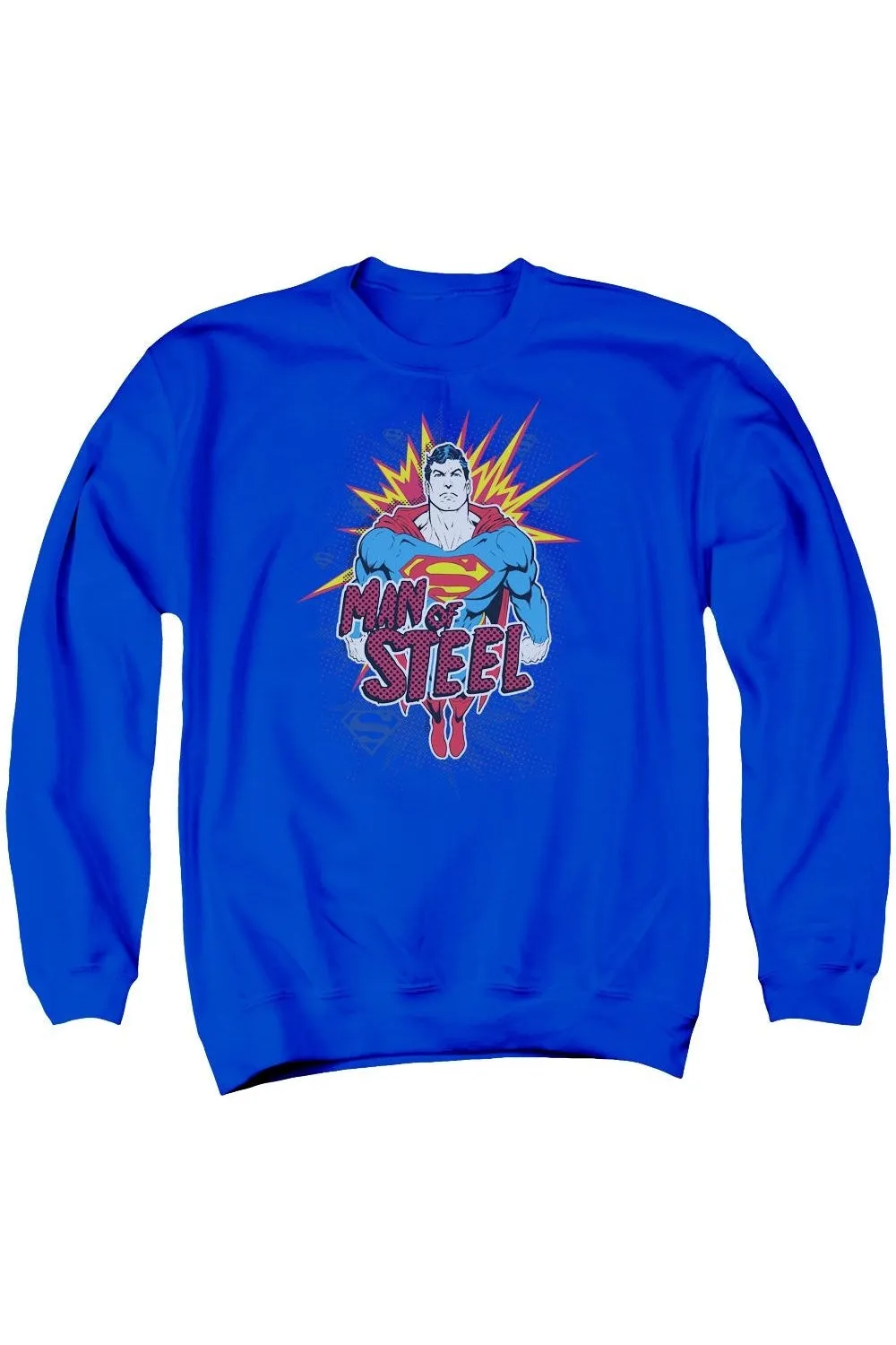 Superman Steel Pop Adult Crewneck Sweatshirt