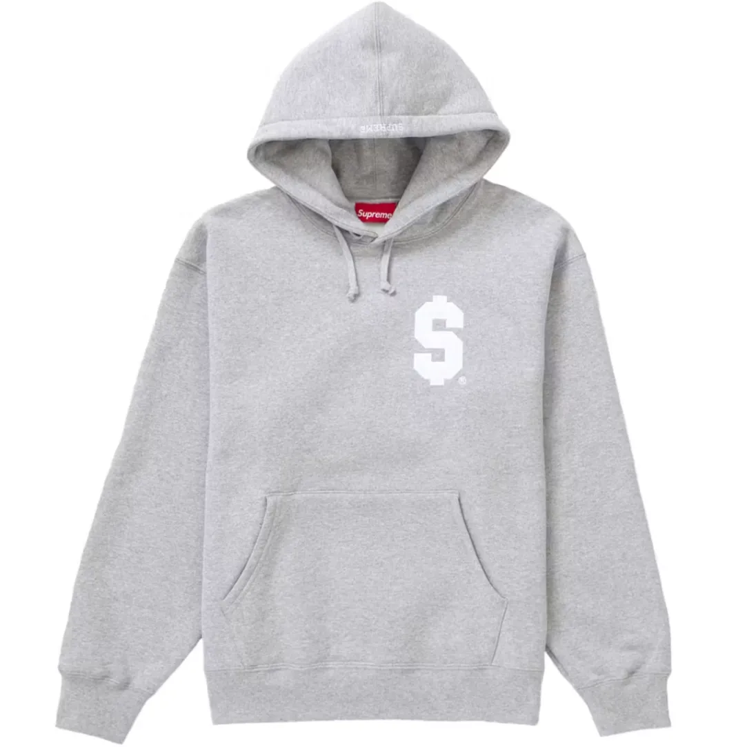 Supreme Grey Logo Hoodie Mens Hoodies,Womens Hoodies,Pullover Hoodie,Custom Hoodies Bulk,Fleece Hoodie Winter,Zip Up Hoodie Men,Oversized Graphic Hoodie