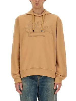 Sweatshirt With Prominent Pegasus Embroidery