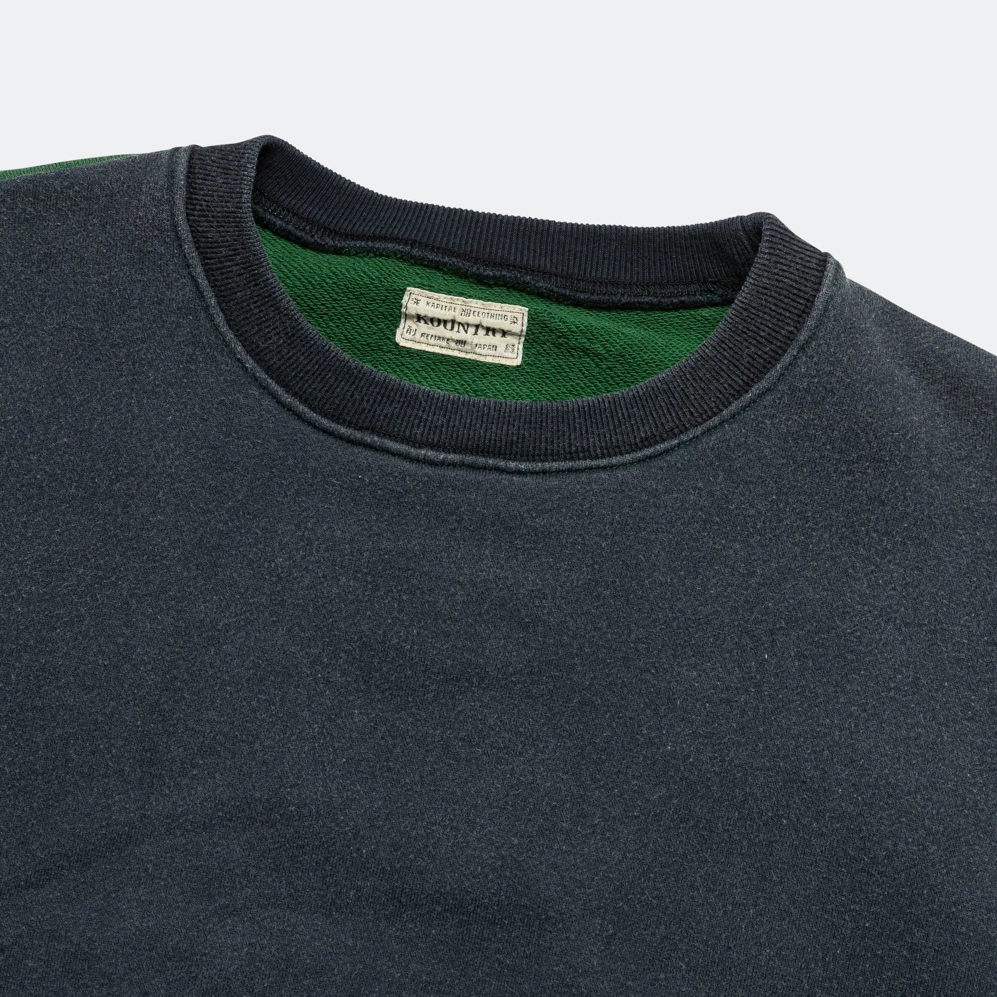 SWT Knit 2Tones Remake BIG SWT (BONE) - BLKxGreen