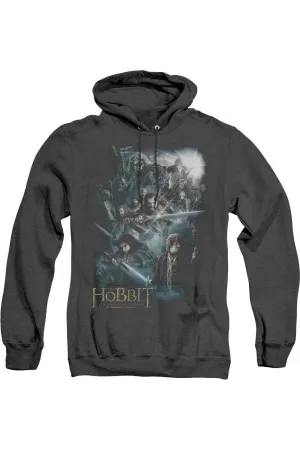 The Hobbit Epic Adventure Adult Heather Hoodie / Hooded Sweatshirt