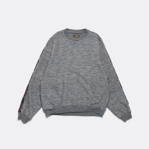 TOP SWT Knit x YABANE Quilt 2TONES BIG SWT - Charcoal/Black