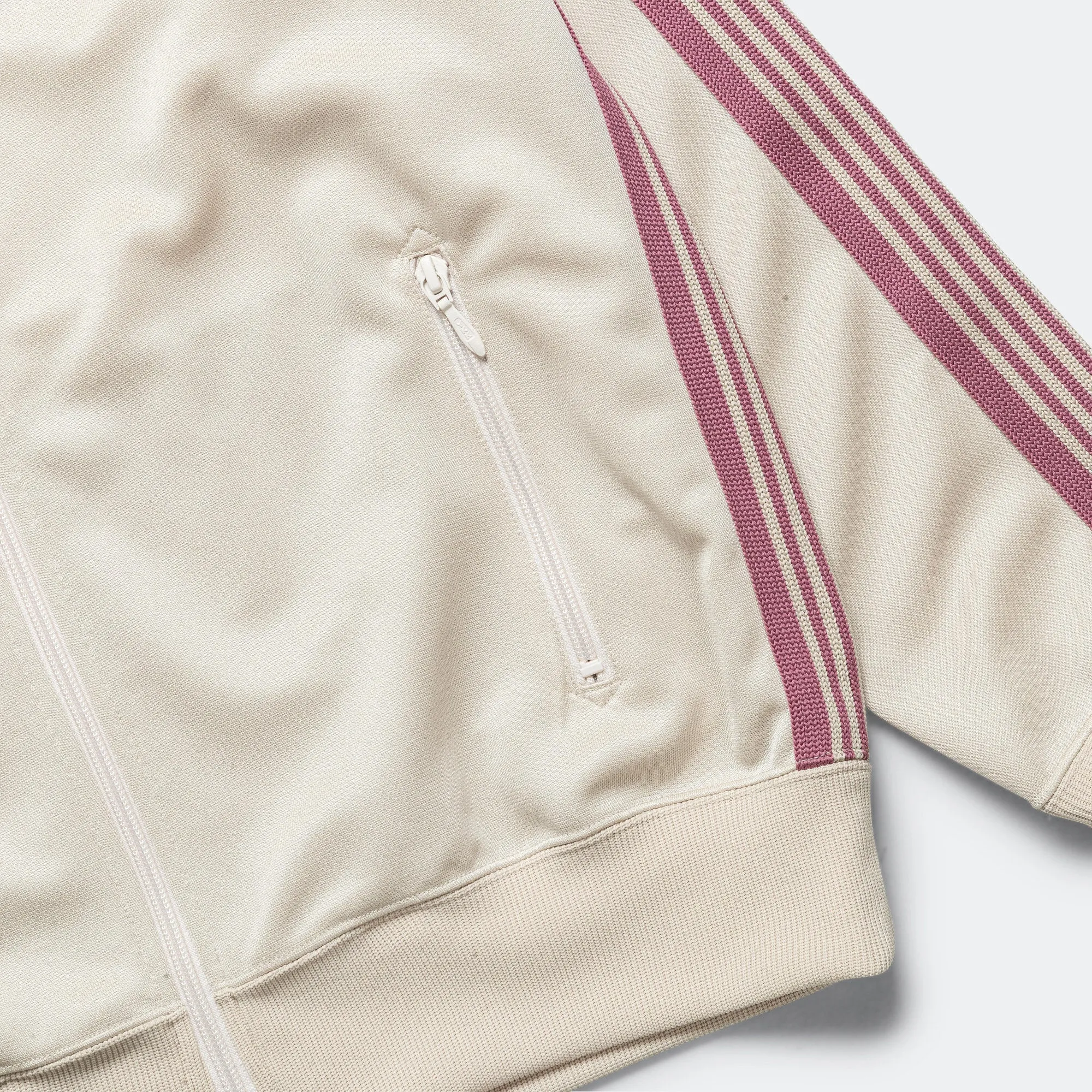 Track Jacket - Ivory Poly Smooth