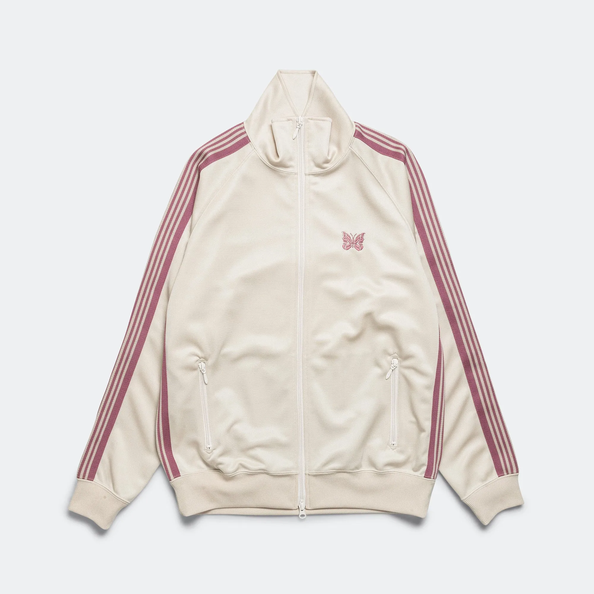 Track Jacket - Ivory Poly Smooth