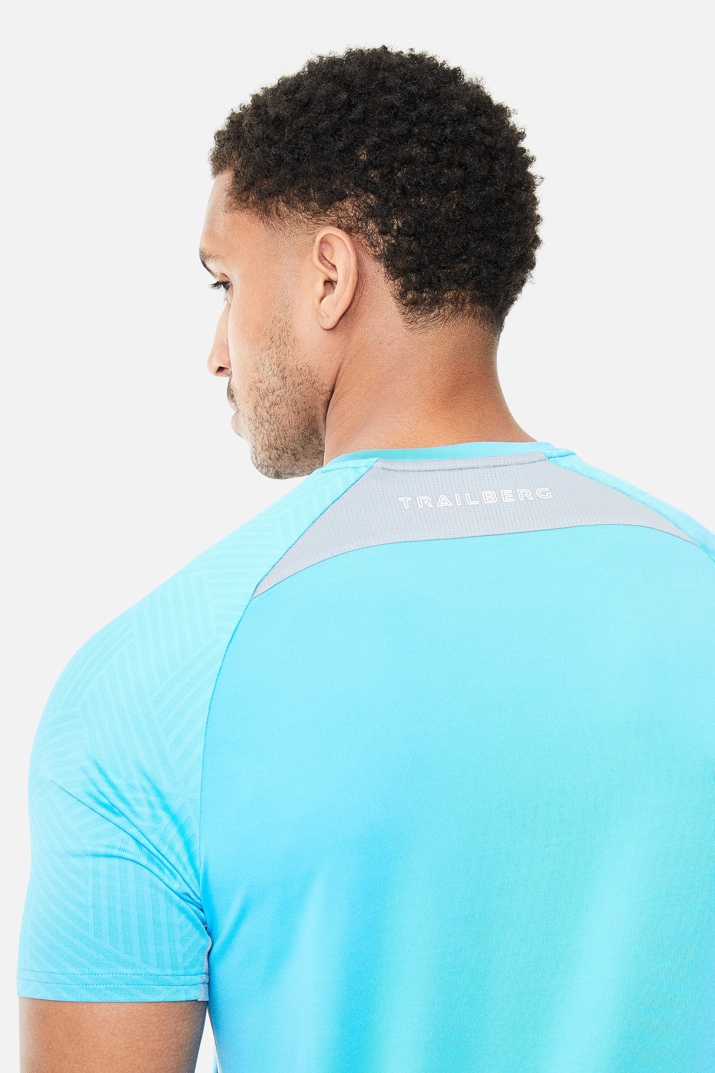 Trailberg Axis Jacquard T Shirt - Atomic Blue