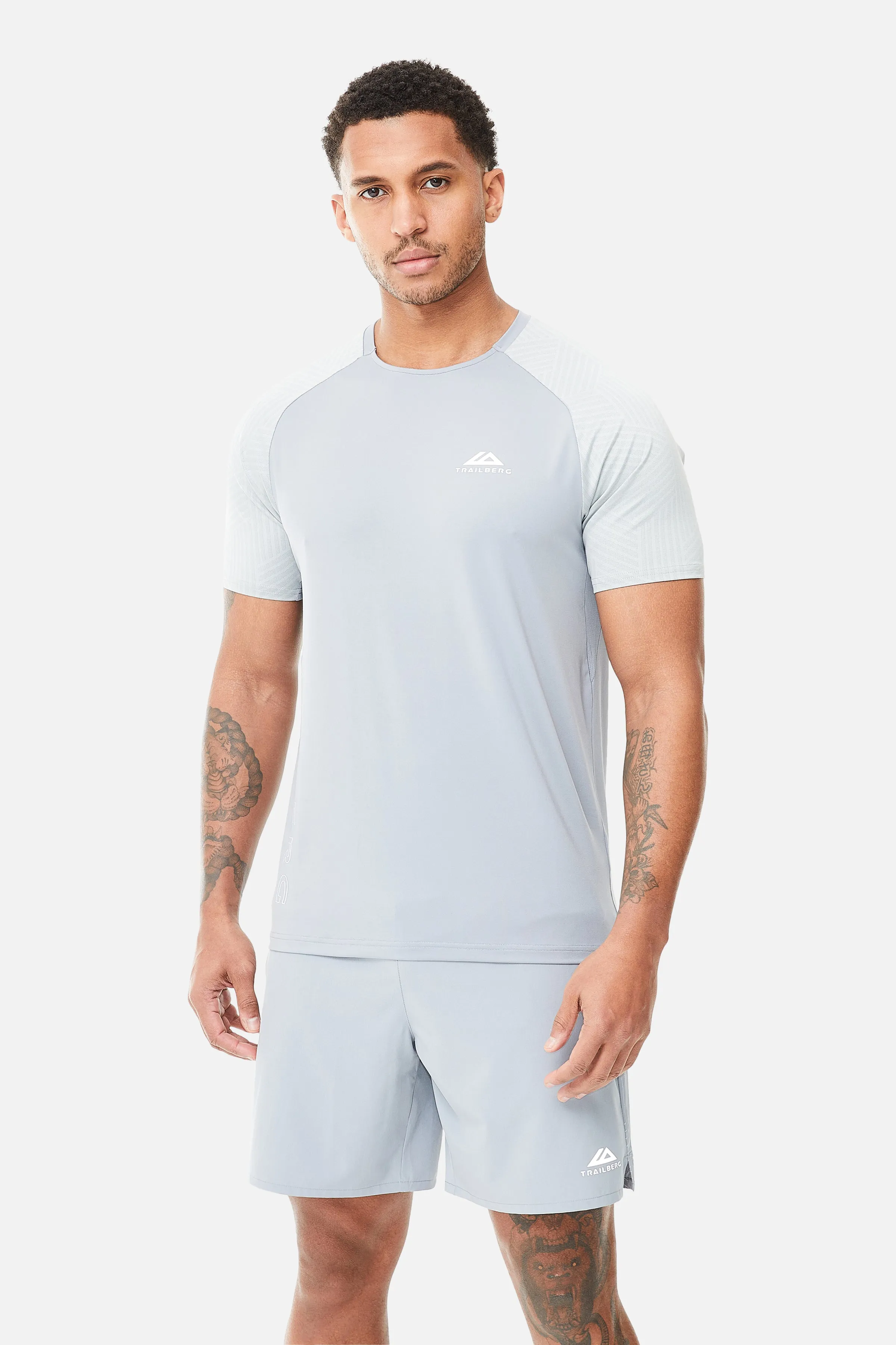 Trailberg Axis Jacquard T Shirt - Grey