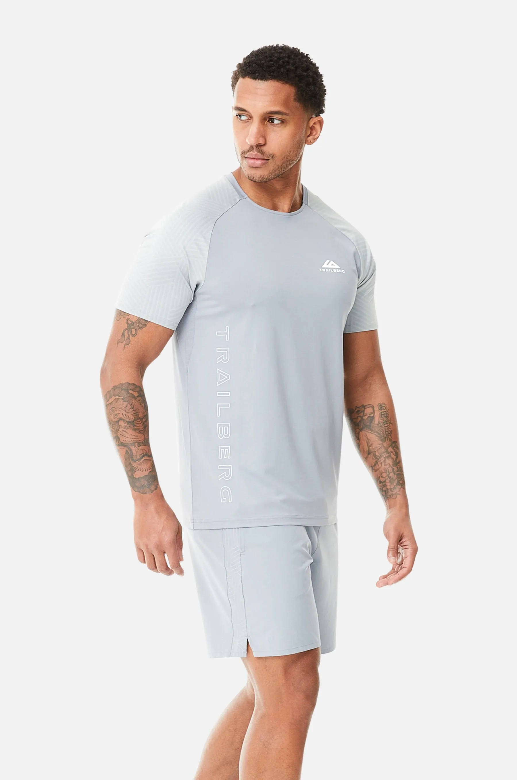 Trailberg Axis Jacquard T Shirt - Grey