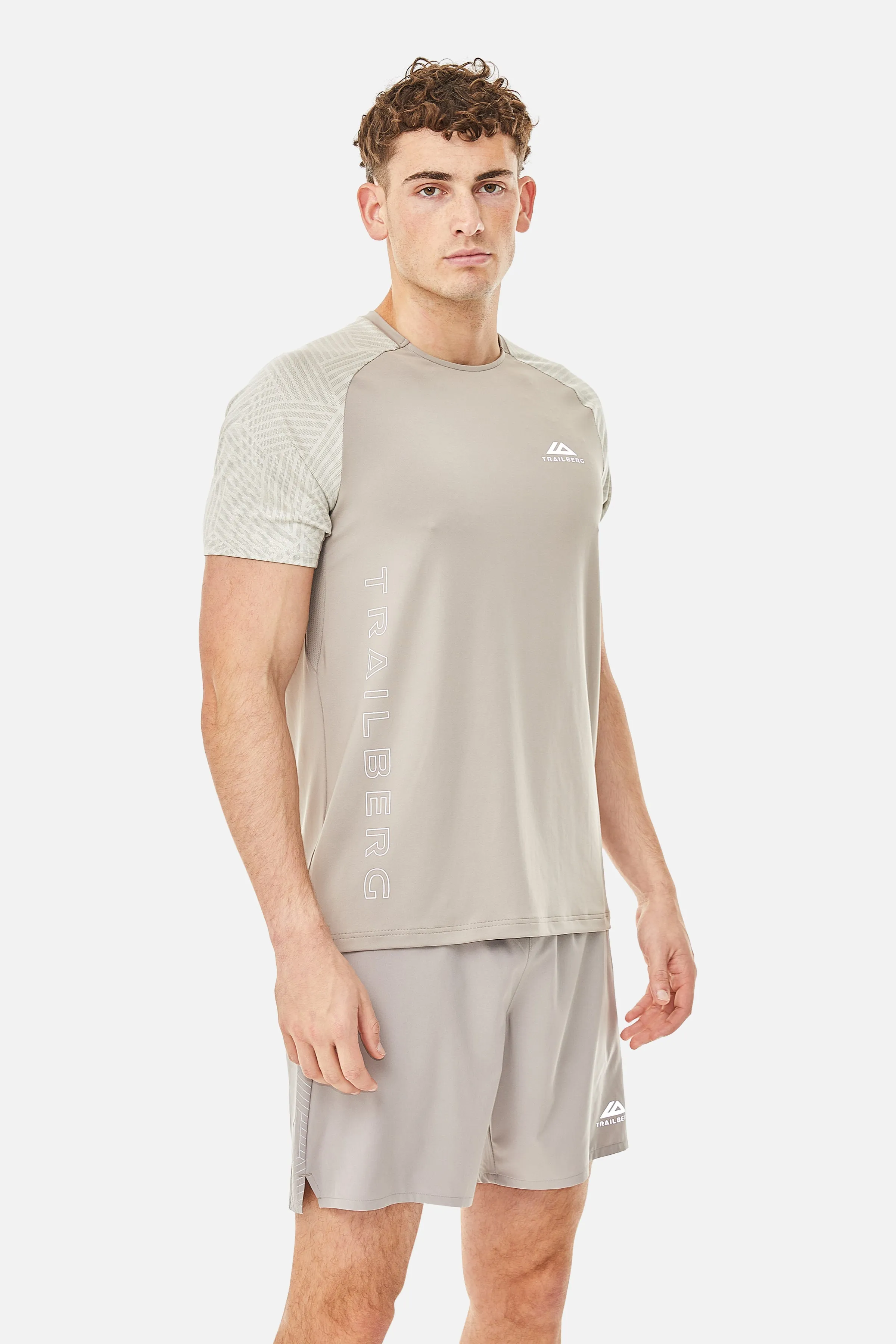 Trailberg Axis Jacquard T Shirt - Moon Rock