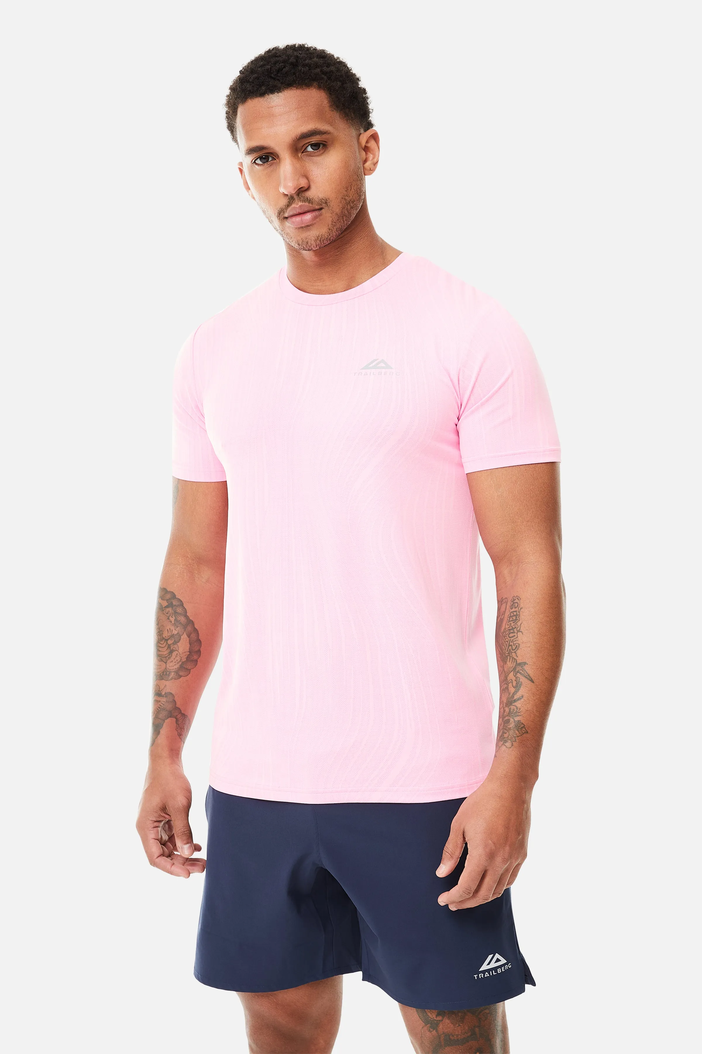 Trailberg Vertex Jacquard T Shirt - Pink