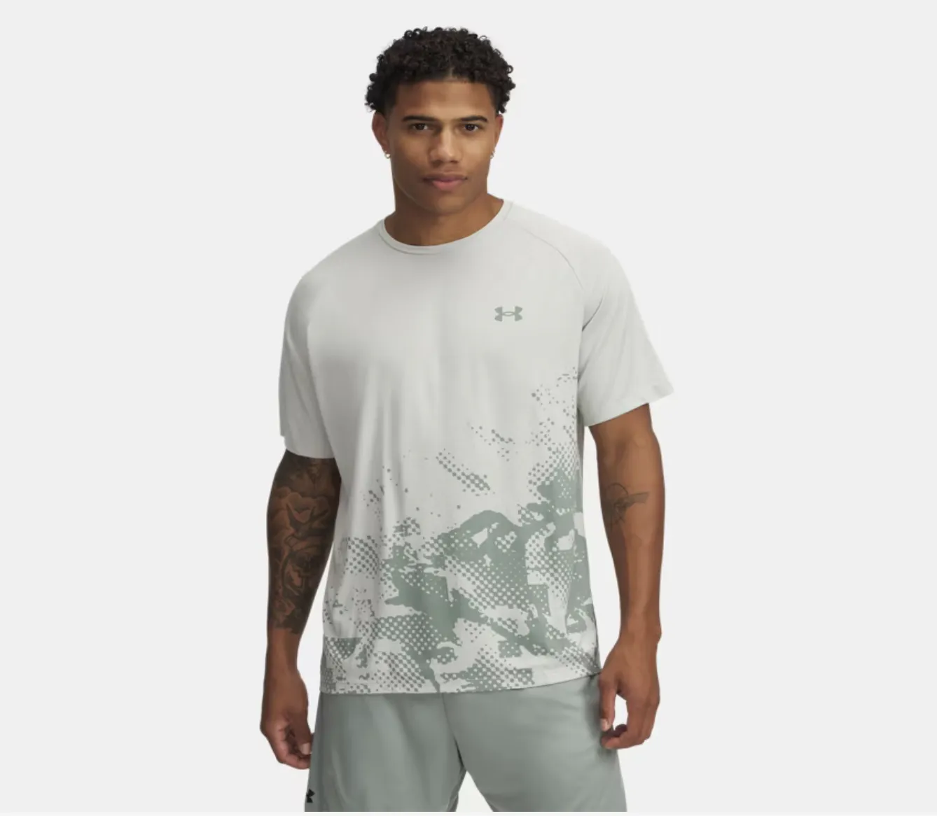 Under Armour Tech Fade T Shirt - Silica Green