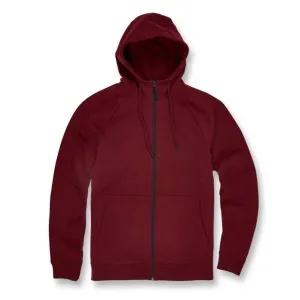 Uptown Zip Hoodie In Wine