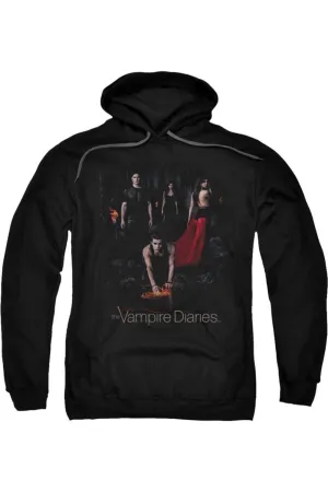Vampire Diaries Fire Adult Pull Over Hoodie / Hooded Sweatshirt