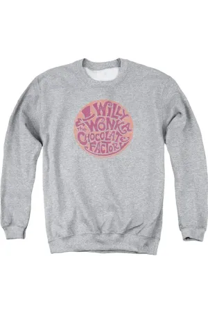 Willy Wonka And The Chocolate Factory Circle Logo Adult Crewneck Sweatshirt